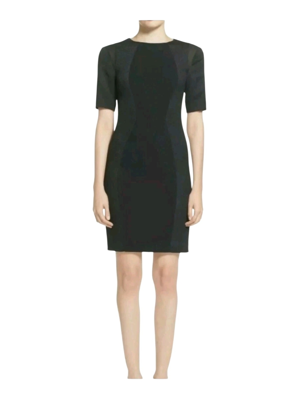 Ted Baker  London Abrial Size 3 / US 8 Black Short Sleeve Sheath Dress